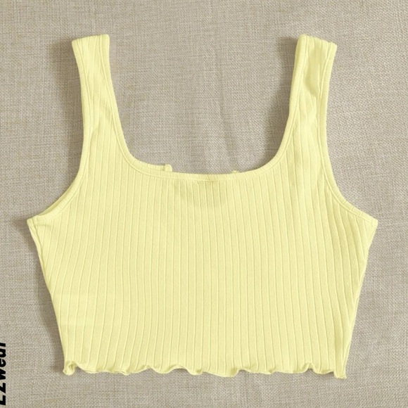 Pale yellow tank top from SHEIN - Picture 3 of 4
